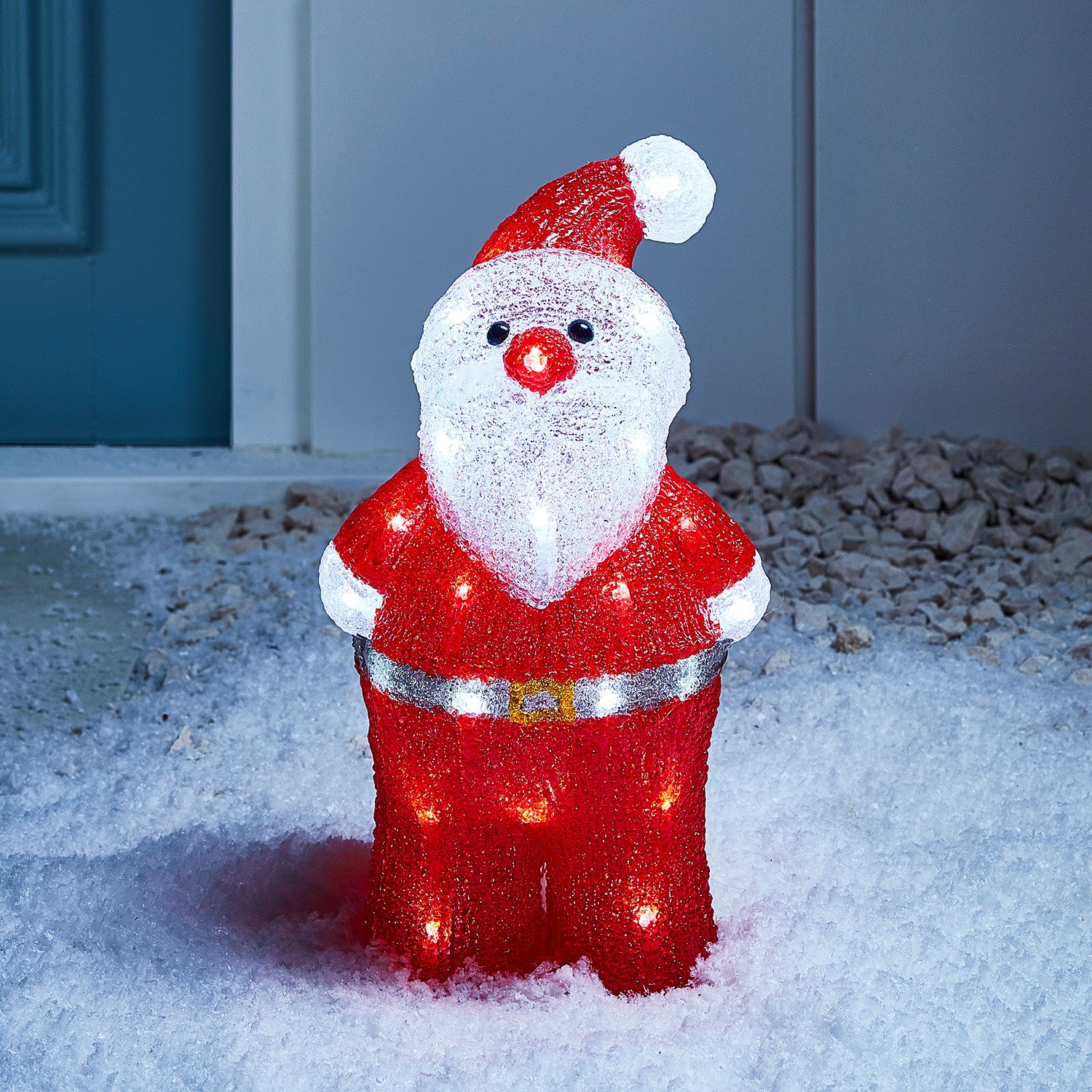 LED Acryl Weihnachtsmann – 34cm Figur