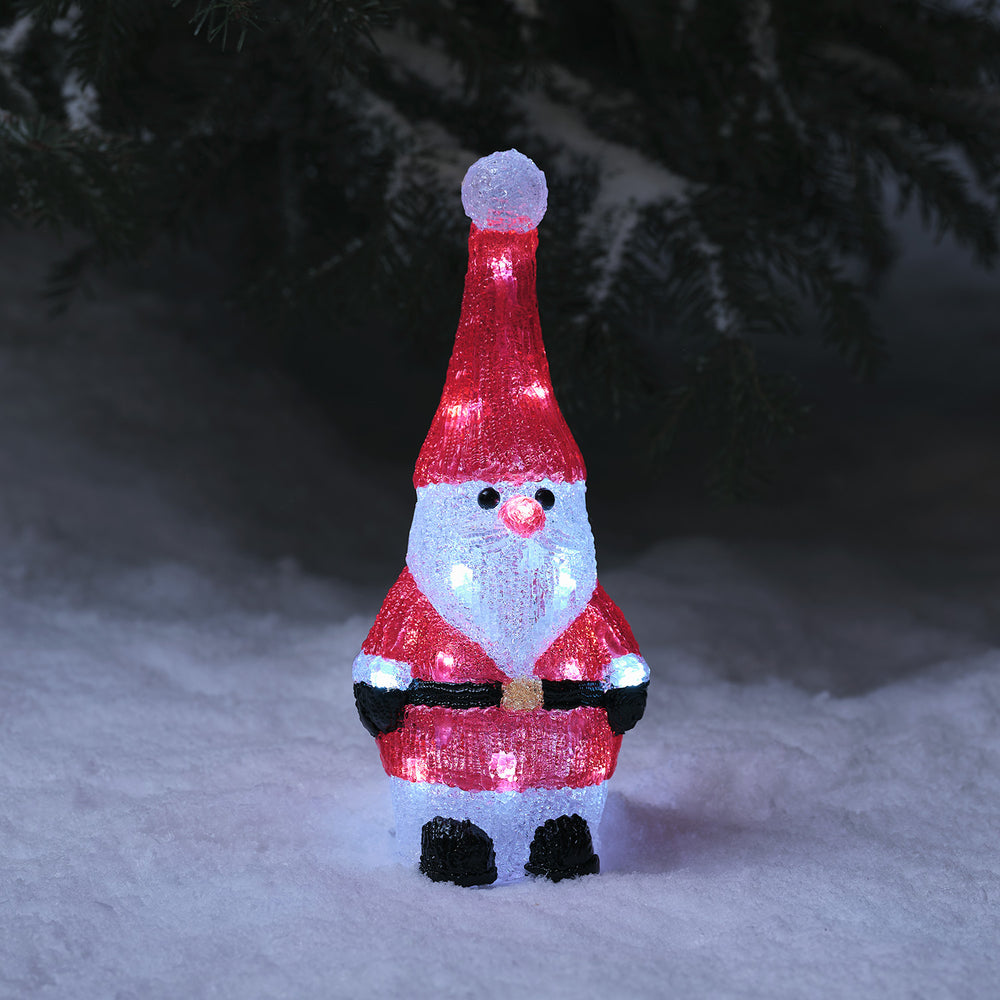 LED Acryl Schneemann und Weihnachtsmann