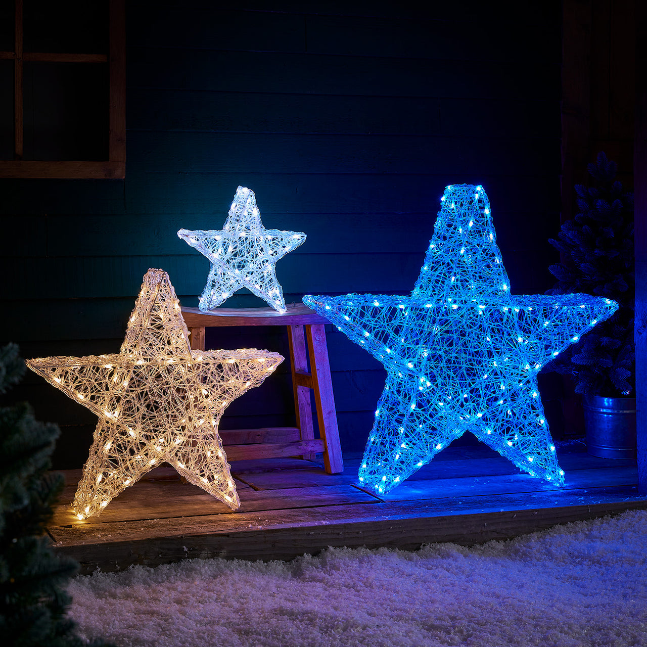 Twinkly LED Set Sterne Weihnachtsdeko 3er – smarte
