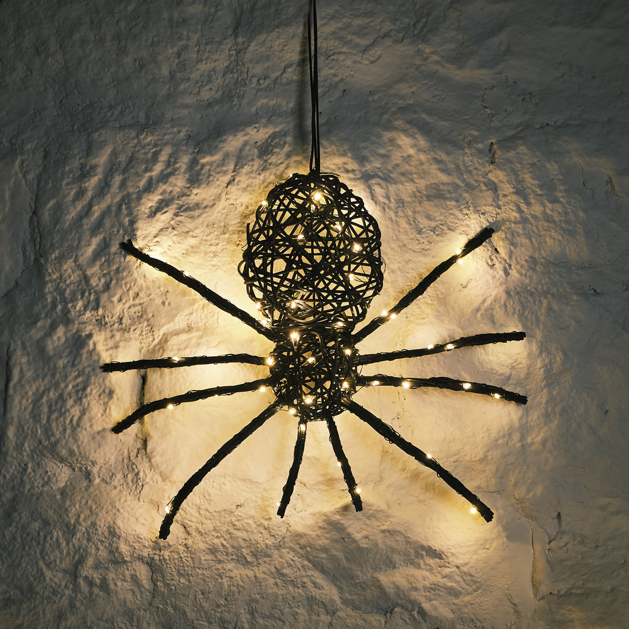 34cm LED Rattan Spinne Ocho