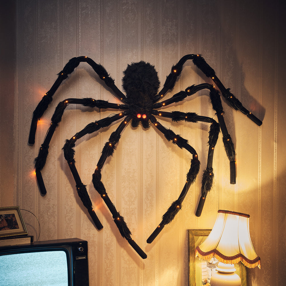 1,5m LED Halloweendeko Spinnenfigur