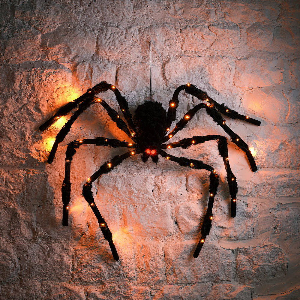 1,5m LED Halloweendeko Spinnenfigur