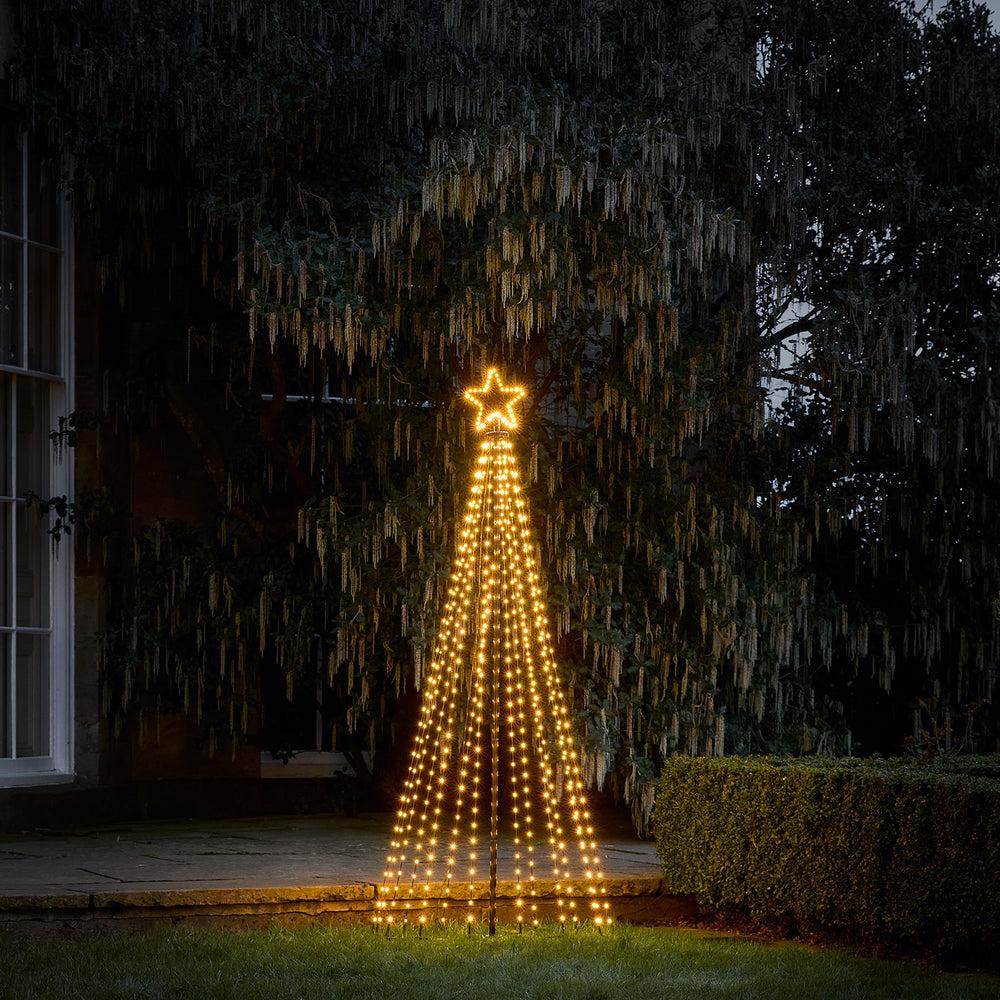 1,8m LED Baum Weihnachtsdeko außen warmweiß