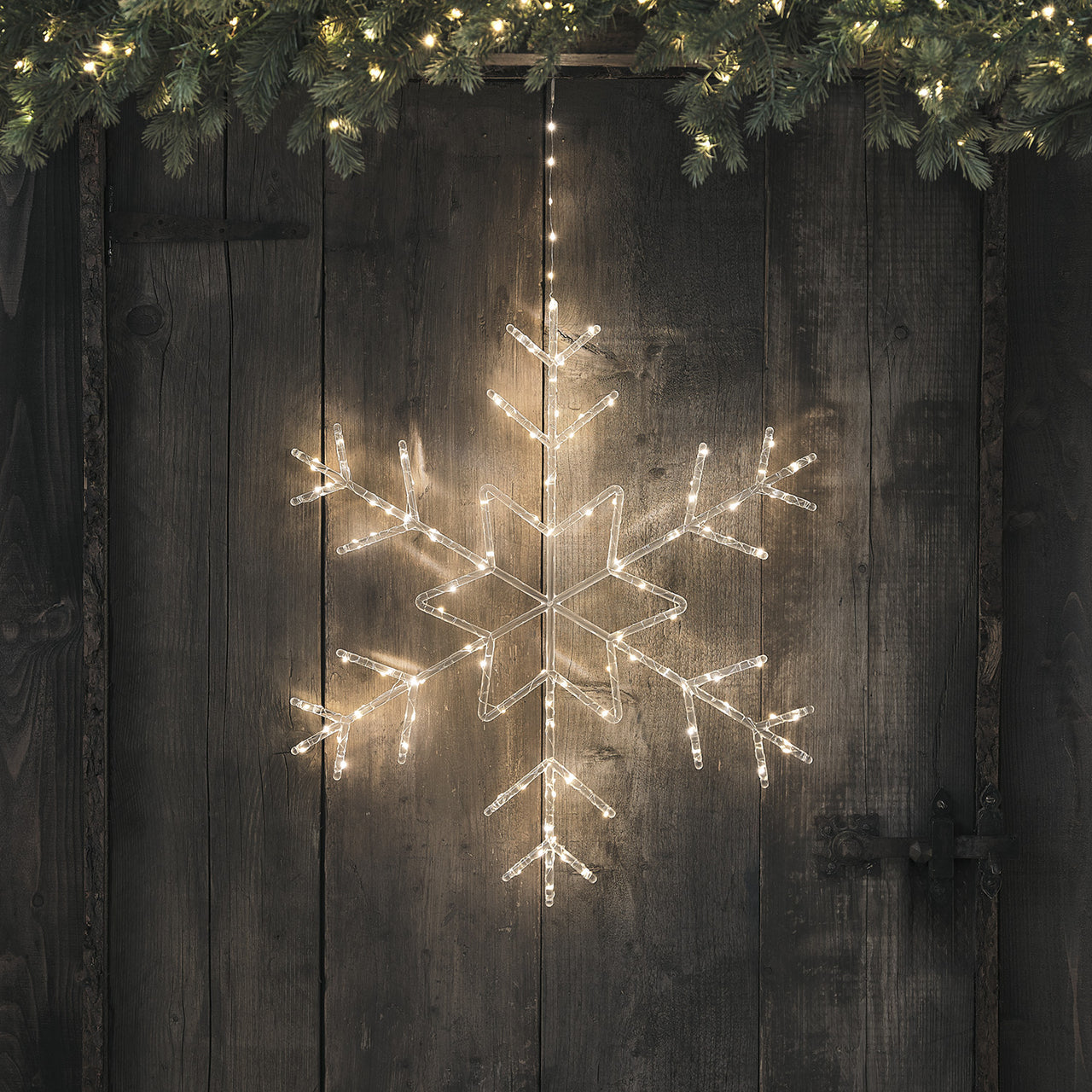 60cm Acryl LED Schneeflocke Weihnachtsdeko außen