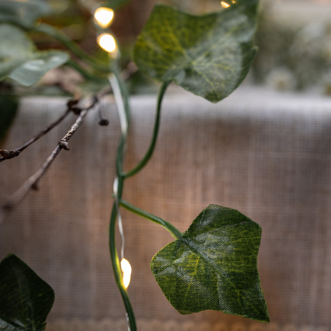 75er Micro LED Lichterkette hängende Efeuzweige