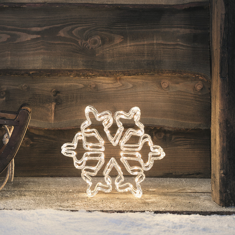 30cm LED Schneeflocke Weihnachtsdeko außen