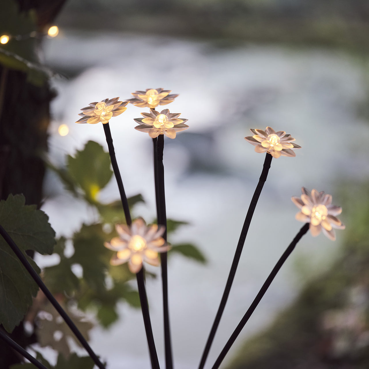 8er Set Solar Stableuchten Blumen