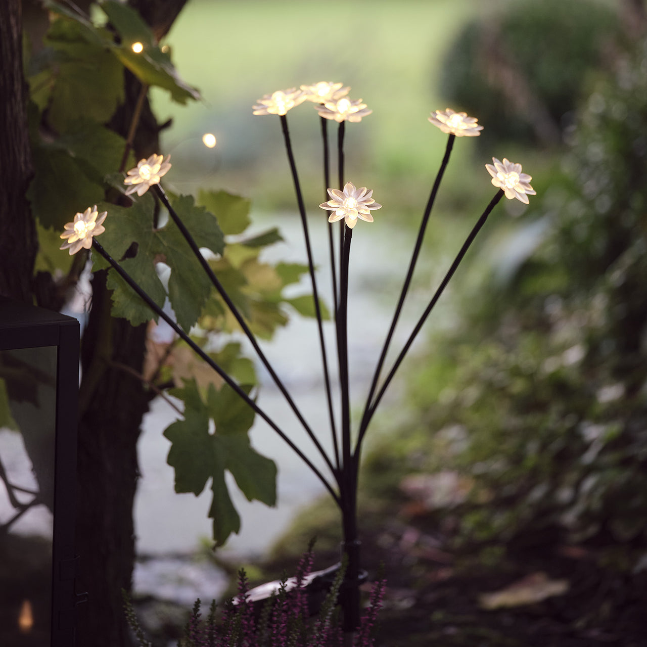 8er Set Solar Stableuchten Blumen