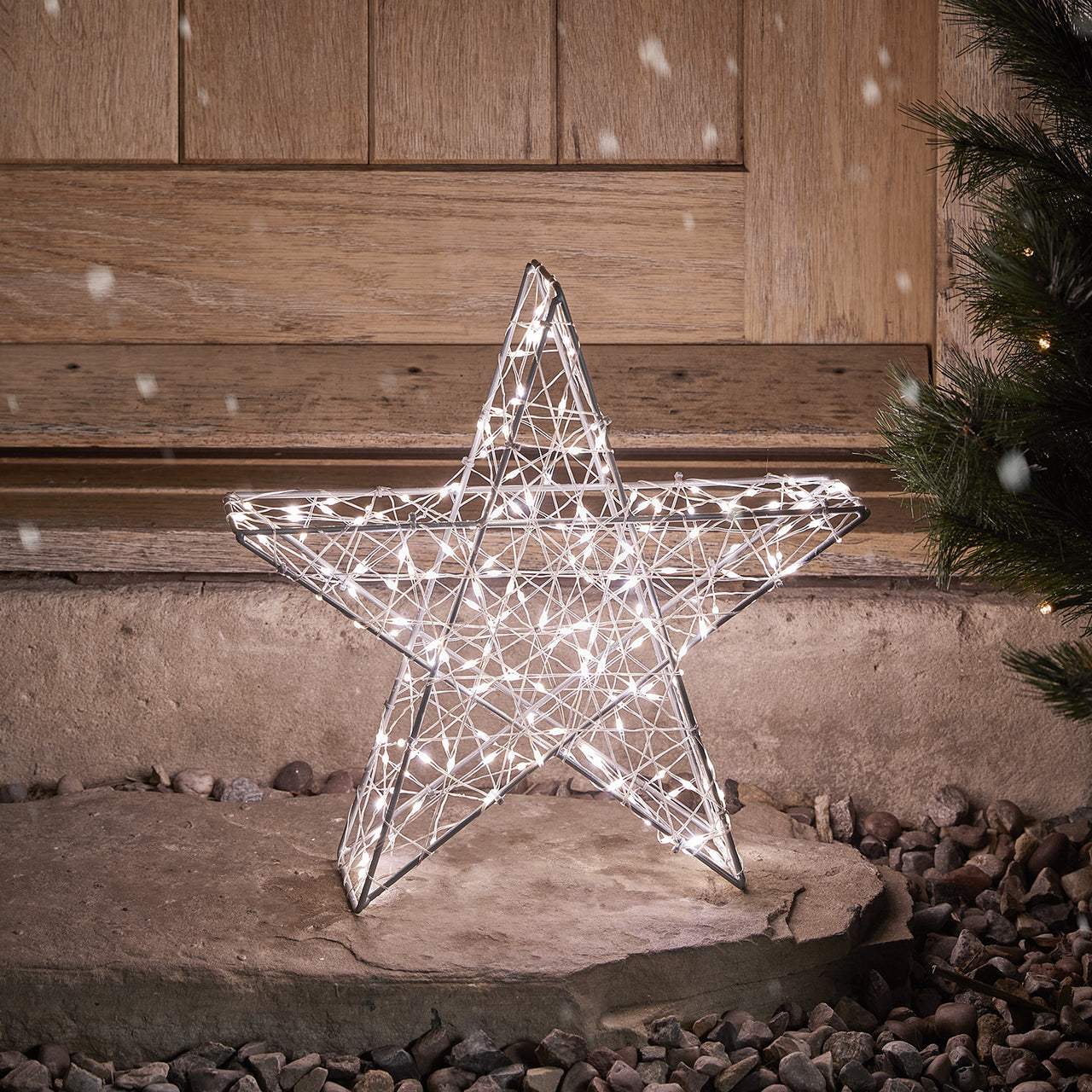Weihnachtsdeko Stern – LED Bicolor 35cm außen