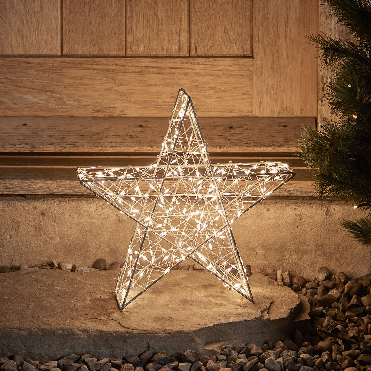 35cm Bicolor LED Stern außen Weihnachtsdeko –