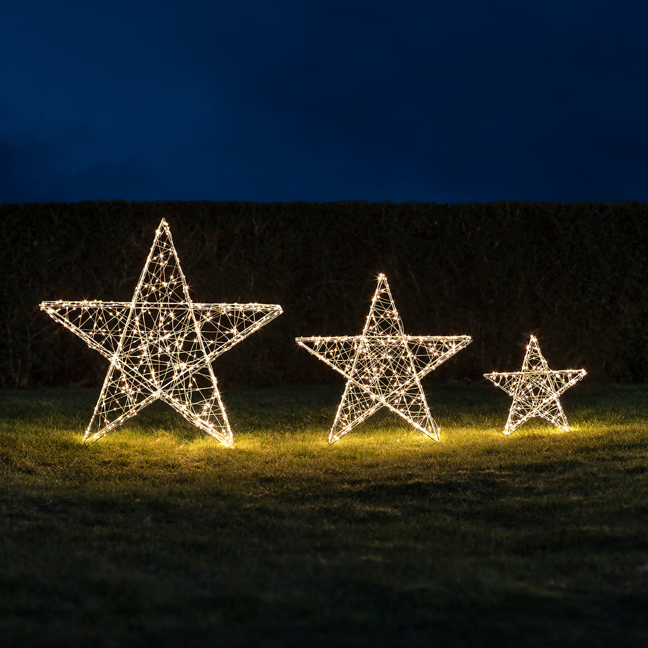 – außen Sterne 3er LED Set Weihnachtsdeko