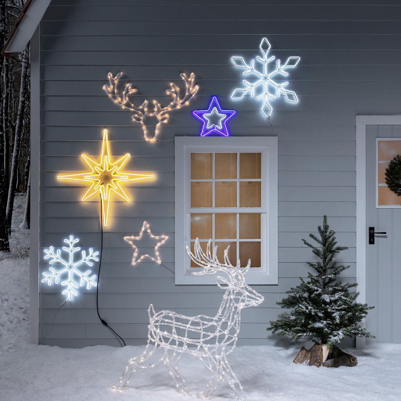 Acryl Stern Silhouette Weihnachtsdeko – Außen