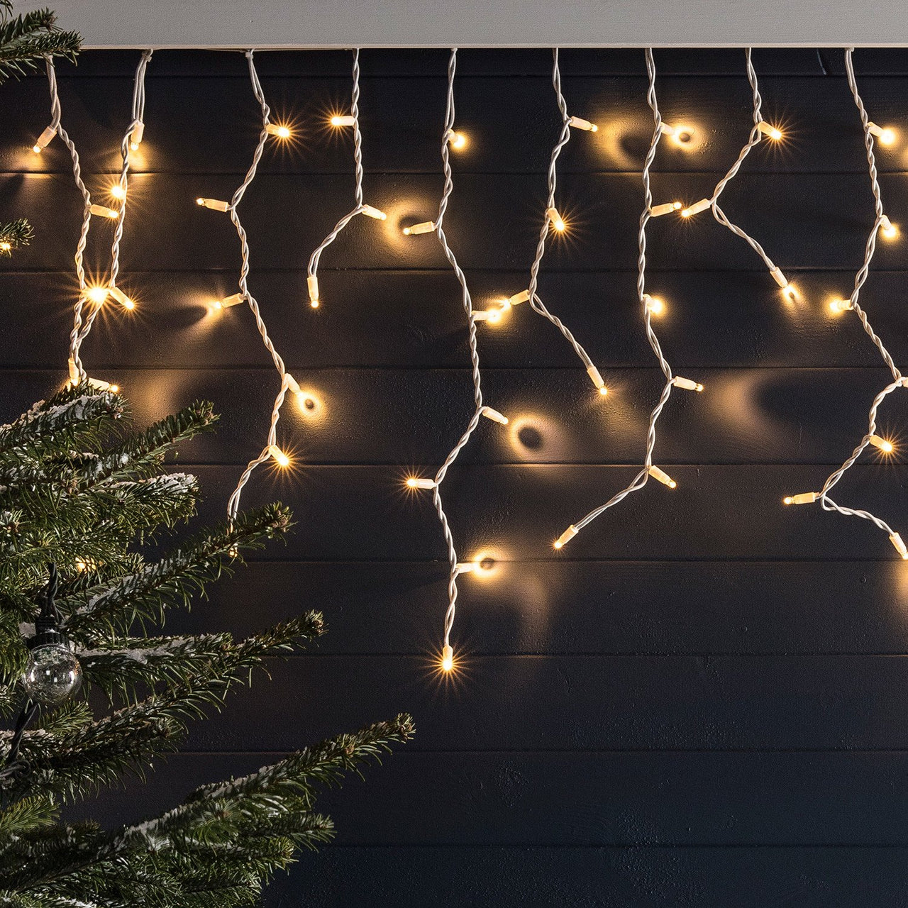 Pro Connect 10m we – Eiszapfen warmweiß Lichterkette LED koppelbar 500er