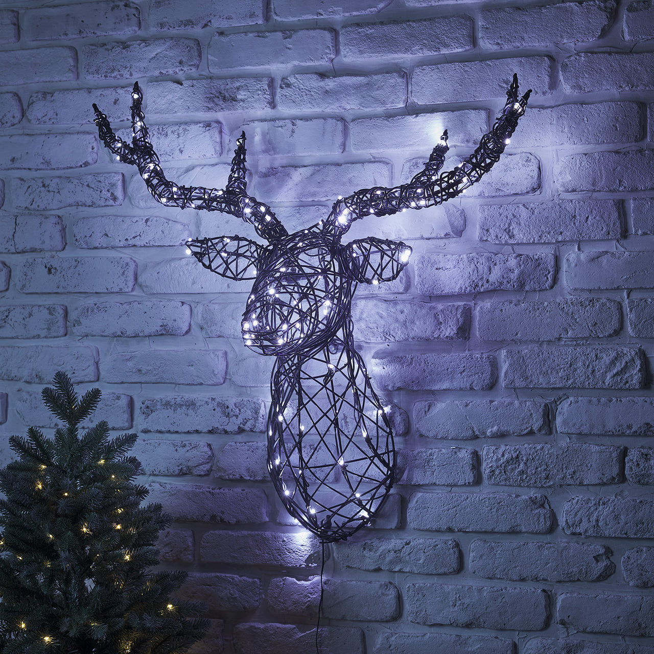 außen Weihnachtsdeko – Hirschgeweih LED Rattan 24v Harlow